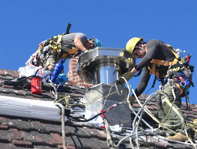 Protective chimney cap installed by Westlake Chimney Sweep in Westlake, OH