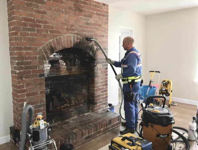 Westlake Chimney Sweep expert performing detailed chimney sweep in Westlake, OH