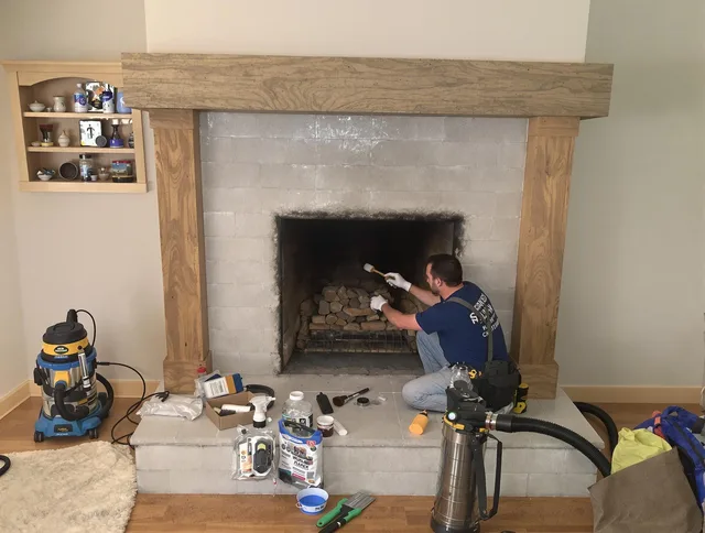 Detailed creosote removal process by Westlake Chimney Sweep in Westlake, OH