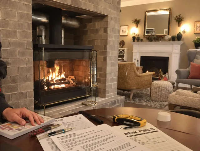 Westlake Chimney Sweep verifying fireplace safety measures in Westlake, OH